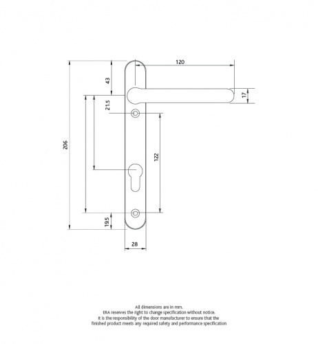 Fab & Fix Windsor Lever Lever 92 mm PZ