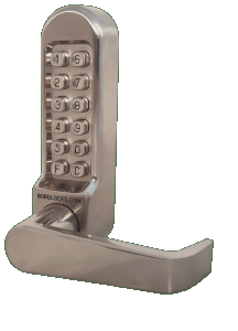 BL5400 - Medium/heavy duty, flat bar handle keypad with a flat bar inside handle & free passage mode
