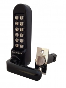 BL5201 - Marine grade round bar handle keypad with an internal lever handle & tubular latch