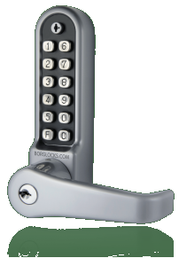 BL5702 ECP - Lever turn keypad with built-in key override, internal lever handle and 28mm backset ali latch