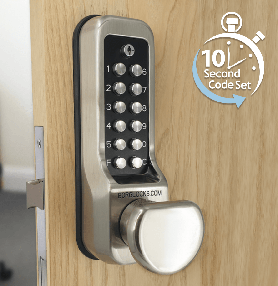 BL7103 ECP - Heavy duty knob turn keypad with internal handle, sash lockcase & on the door code change functionality