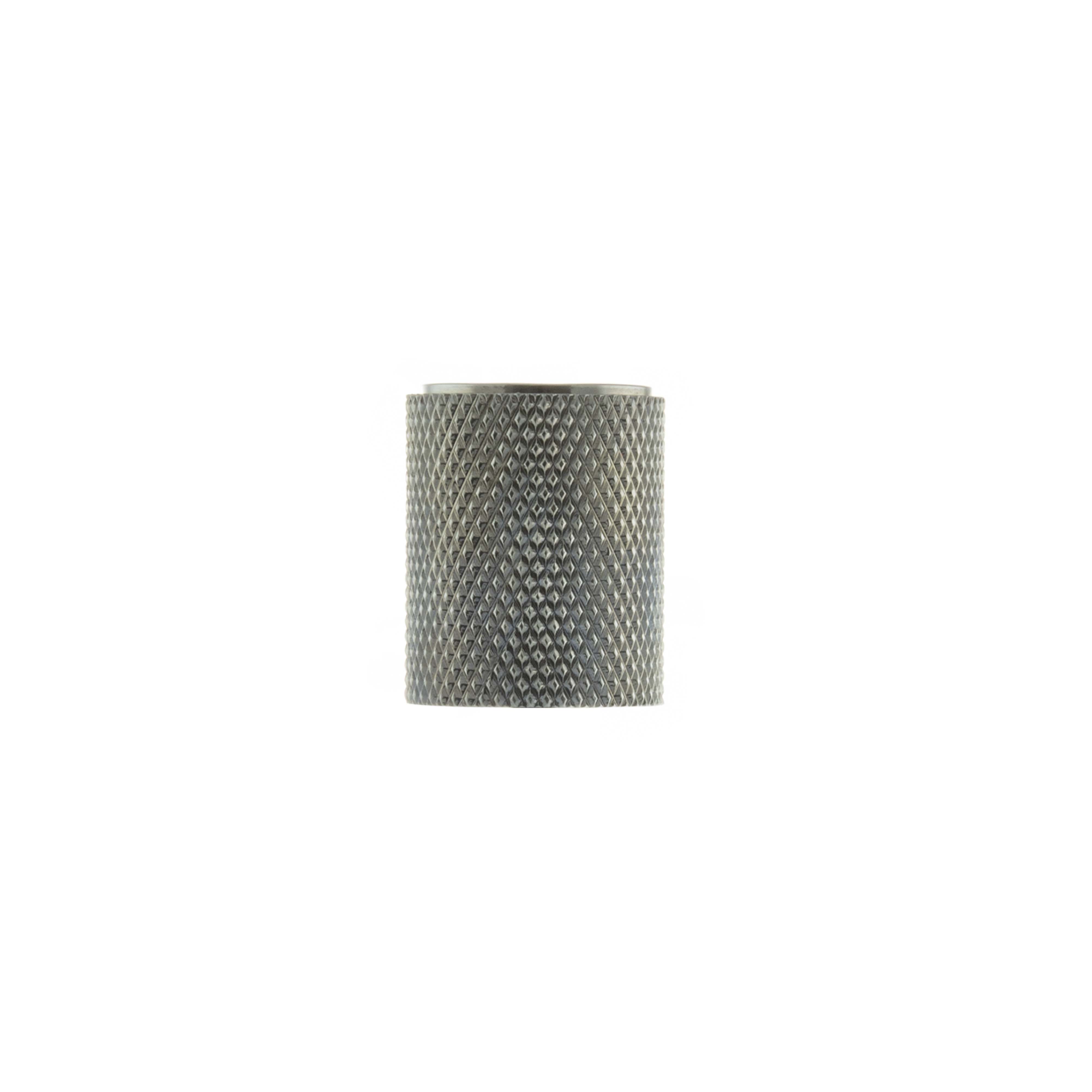 Millhouse Brass Watson Cylinder Knurled Cabinet Knob on Concealed Fix - Polished Chrome