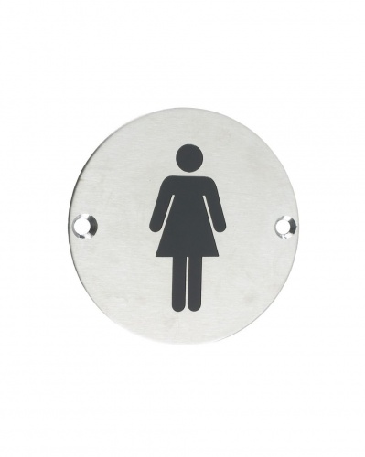 Stainless Steel Signage - Female - 76mm dia