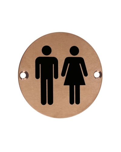 Stainless Steel Signage - Unisex - 76mm dia