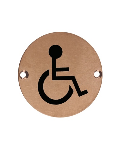 Stainless Steel Signage - Disabled - 76mm dia