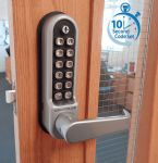 BL5451 ECP - Back to back flat bar keypads with a tubular latch & on the door code change function
