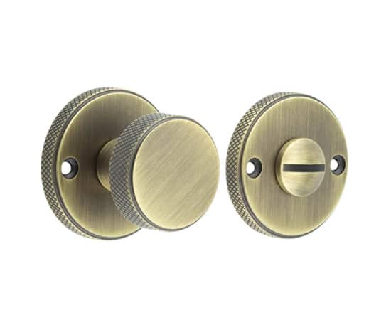 Antique Brass Westbourne Knurled Turn & Release