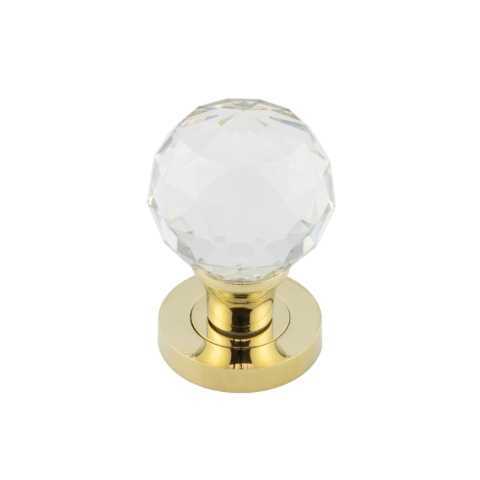 Jedo Kontrax Faceted Glass Mortice Knob