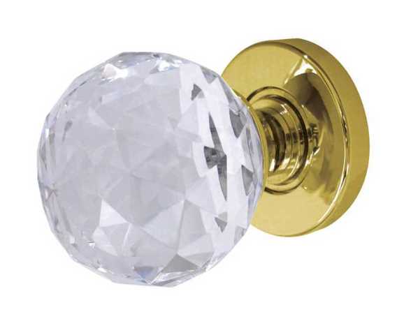 Jedo Faceted Glass Mortice Door Knob