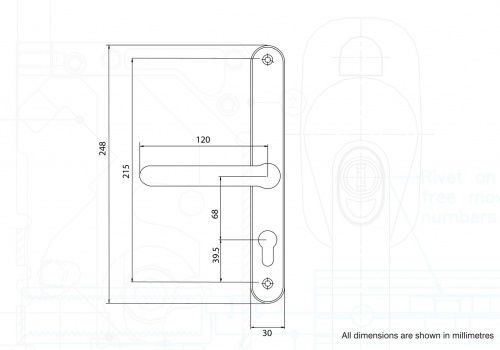 Farnham Sprung Inline Lever Lever Door Handle