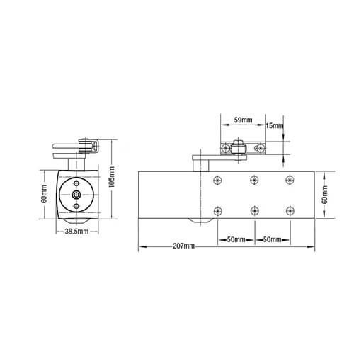 Briton 1110 Size 2-4 Overhead Closer