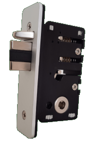 BL2402 ECP - 28mm ali latch, free turning lever handle keypad, inside lever handle with optional holdback & ECP coding chamber