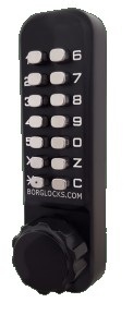 BL2601 ECP - Marine grade, tubular latch, knurled knob keypad with ECP coding chamber & inside paddle handle with optional holdback