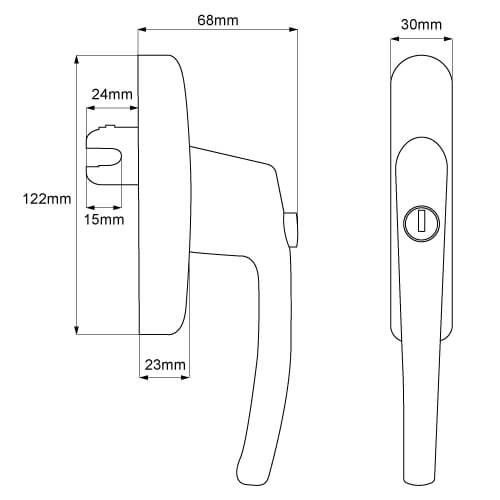 Roto Rotoline Locking Fork Drive Espag Handle