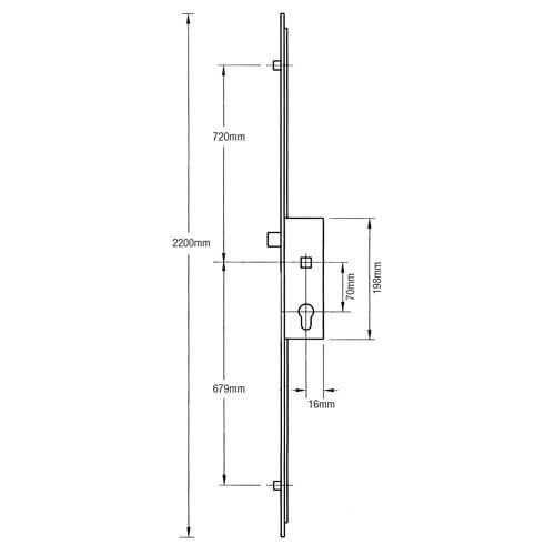 GU Ferco Latch Only and 2 Rollers