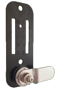 BL1716 - Horizontal mini cabinet lock with key override and internal cam mechanism