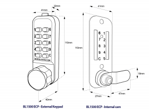 BL1506 MG Pro - Mini cabinet lock with internal cam mechanism