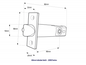 BL2001 ECP - Tubular latch, non-holdback inside paddle handle & ECP coding chamber
