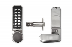 BL2501 ECP FT - Tubular latch, 30/60 minute fire tested knurled knob keypad with ECP coding chamber & inside paddle handle