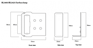 BL2625 ECP - Marine grade, back to back knurled knob keypads & inside rim-fixed deadbolt