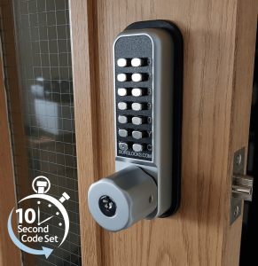 BL2701 ECP - Tubular latch, ECP keypad with key override & inside paddle handle with holdback