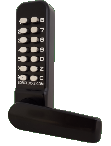 BL4442 ECP - Marine grade, back to back, free turning lever handle keypads & 28mm ali latch