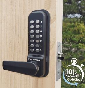 BL4402 ECP - Marine grade, free turning lever handle ECP keypad, inside holdback lever handle & 28mm ali latch