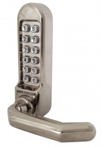 BL5008 - Medium/heavy duty, round bar handle keypad with fittings to suit leading panic hardware