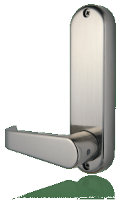 BL5401 ECP FT - FD30/FD60 fire rated flat bar lever keypad with an internal lever handle, tubular latch & on the door code change function