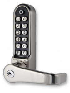 BL5771 ECP - Back to back lever turn keypads with built-in key override, tubular latch & on the door code change function