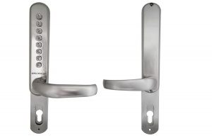 BL6100 - Narrow stile, heavy duty keypad with double button pressing functionality & escutcheon to suit 90/92mm centre multipoint locks