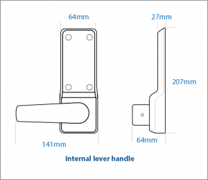 BL7103 ECP - Heavy duty knob turn keypad with internal handle, sash lockcase & on the door code change functionality