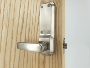 BL7701 FT ECP - 30/60 min fire tested heavy duty lever with internal lever handle, tubular latch, key override & on the door code change functionality