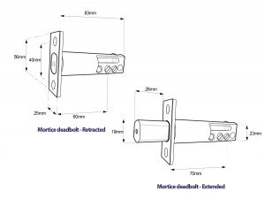 BL2107 MG Pro ECP - Marine grade, knurled knob keypad, mortice deadbolt and internal knob handle