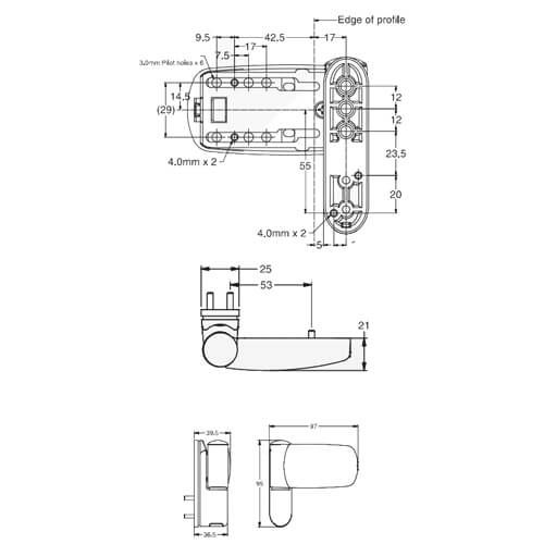 Avocet Triad 3D Hinge Chamfered