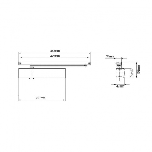 Dorma TS91 Size 3 Slide Arm Closer-TS91S