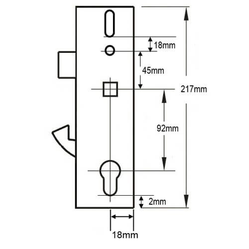 Yale YS170 Lockcase