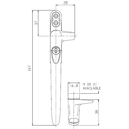 Securistyle Virage Locking Cockspur Handle