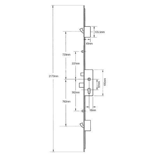 Fuhr 859 Type 3, 2 Hooks 2 Rollers