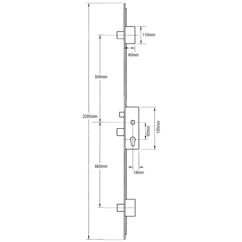 GU Europa Plus, 3 Deadbolts, Fast Locking