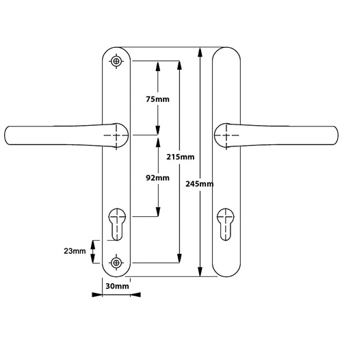 Hoppe Birmingham Handles 122mm Centres