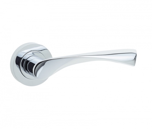 Frelan Twirl Door Handle on Rose