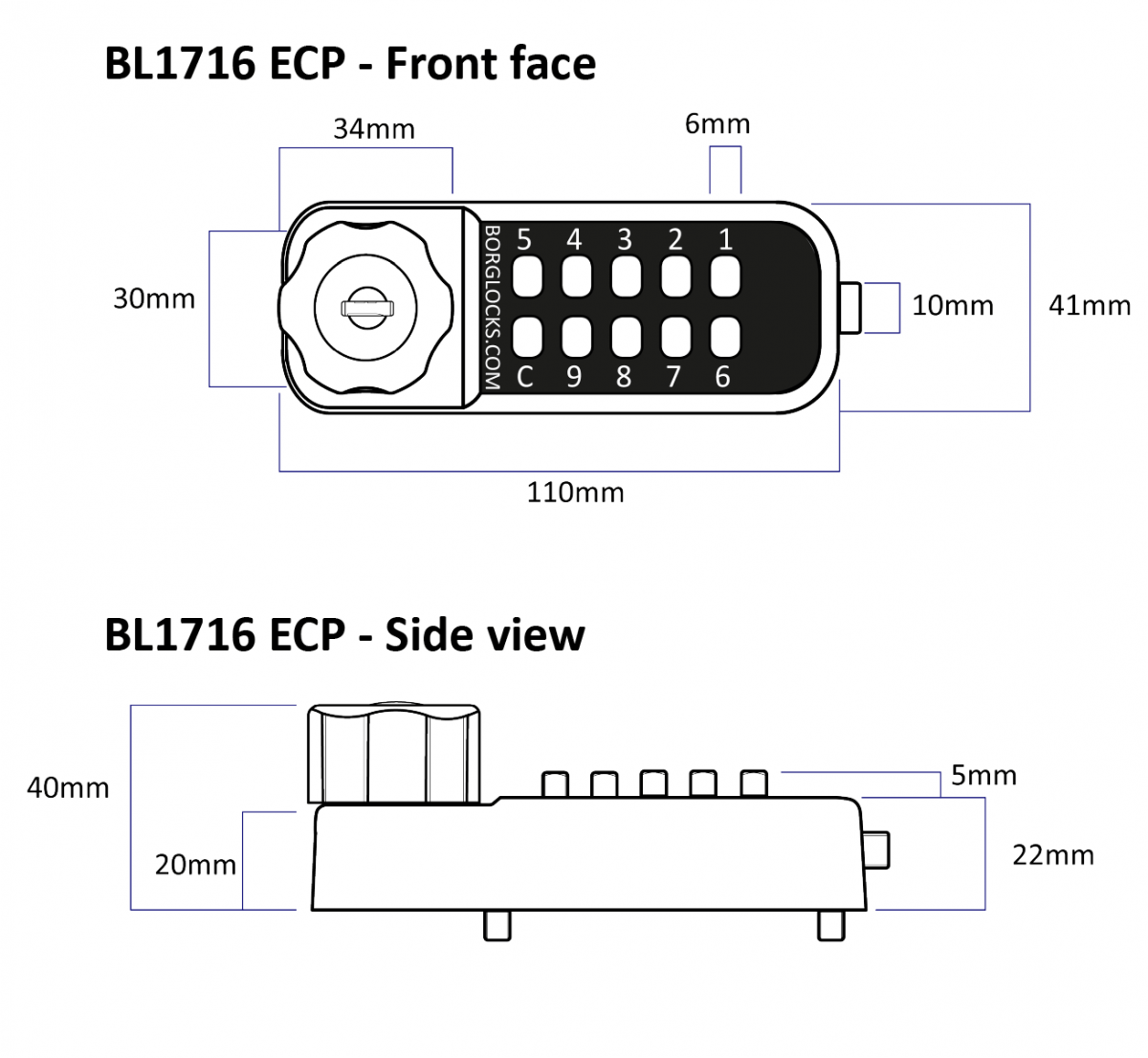 BL1716 MG Pro | Digital Door Lock | Borg Locks | Matrix Hardware
