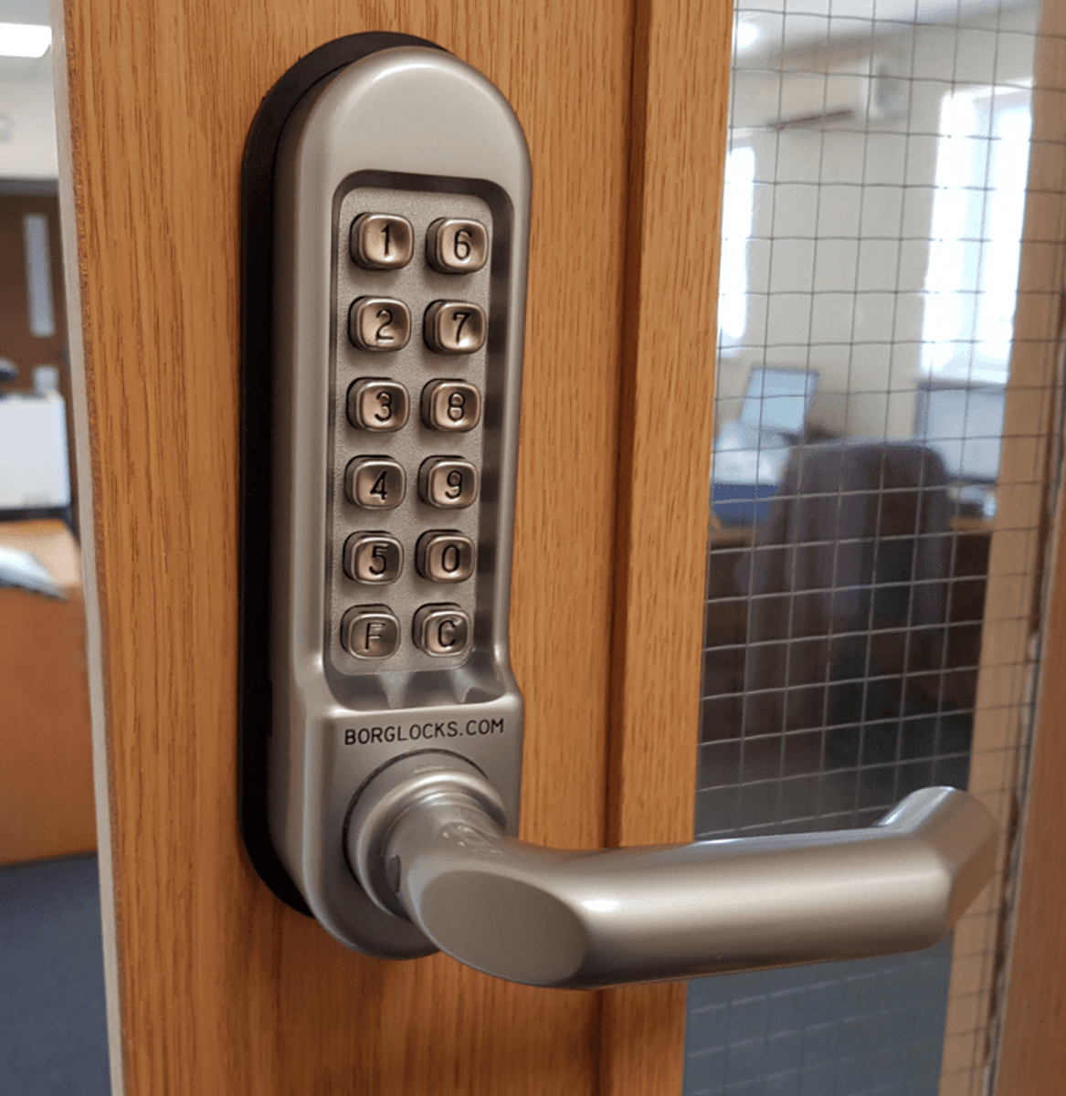 BL5000 - Round bar lever handle keypad & inside handle unit