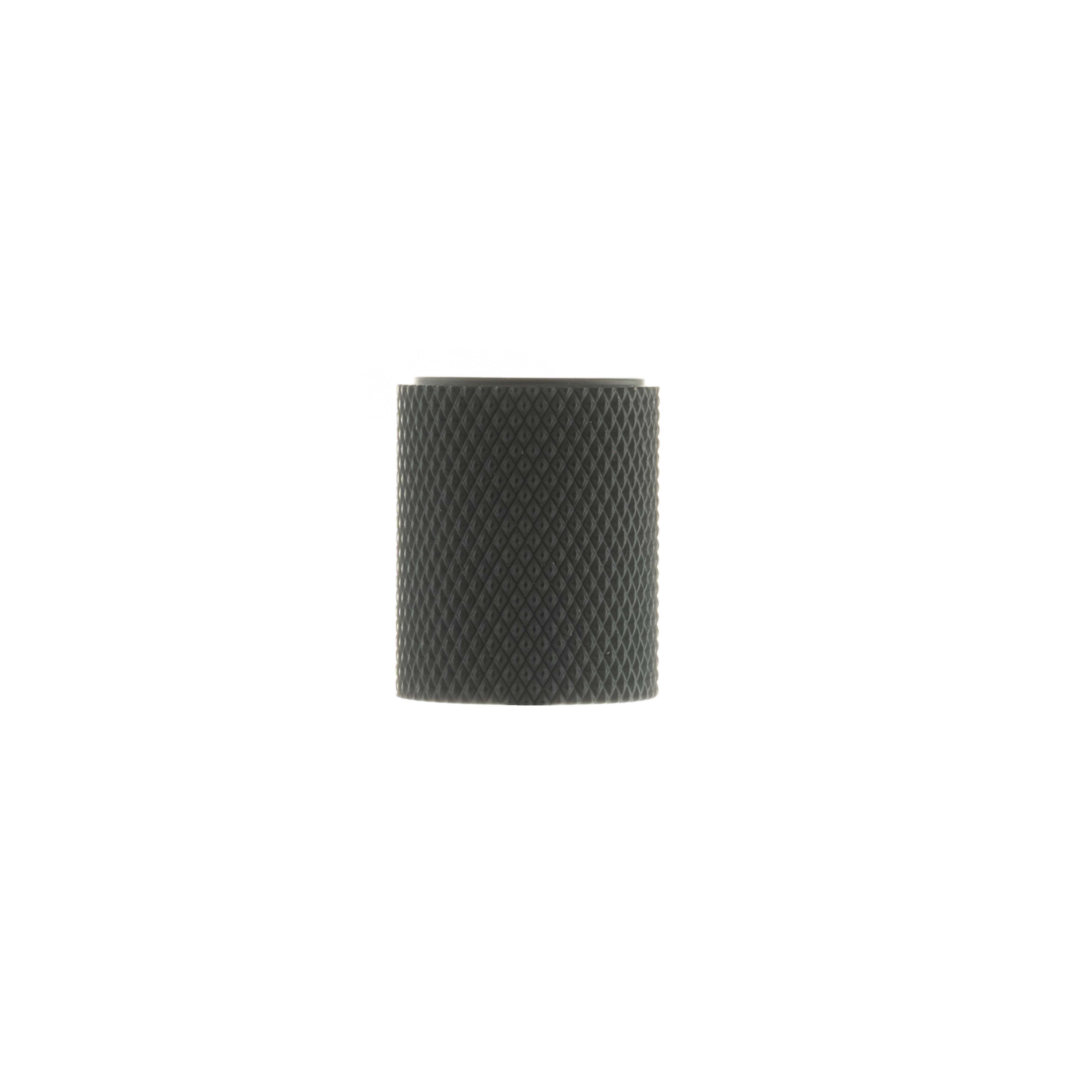 Millhouse Brass Watson Cylinder Knurled Cabinet Knob on Concealed Fix - Matt Black