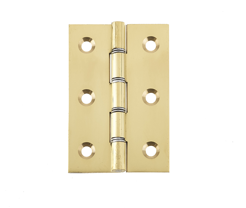 Jedo Double Steel Washered Hinge 76x50x2mm Polished Brass