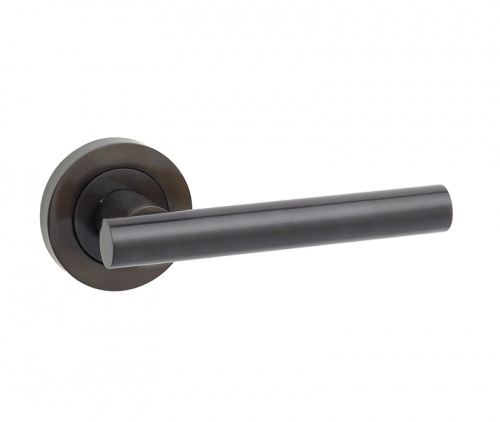 Frelan Petra Door Handle on Rose Dark Bronze