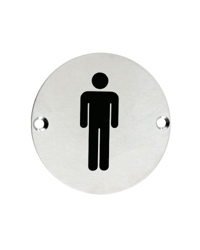 Stainless Steel Signage - Male - 76mm dia