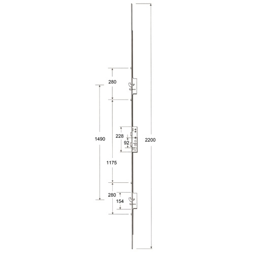 Lockmaster, 2 Hook, 2 Anti lift bolt and 4 Roller Dual Spindle