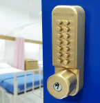 BL2701 Cu ECP - Antimicrobial copper alloy keypad with internal inside handle, built-in key override and tubular latch